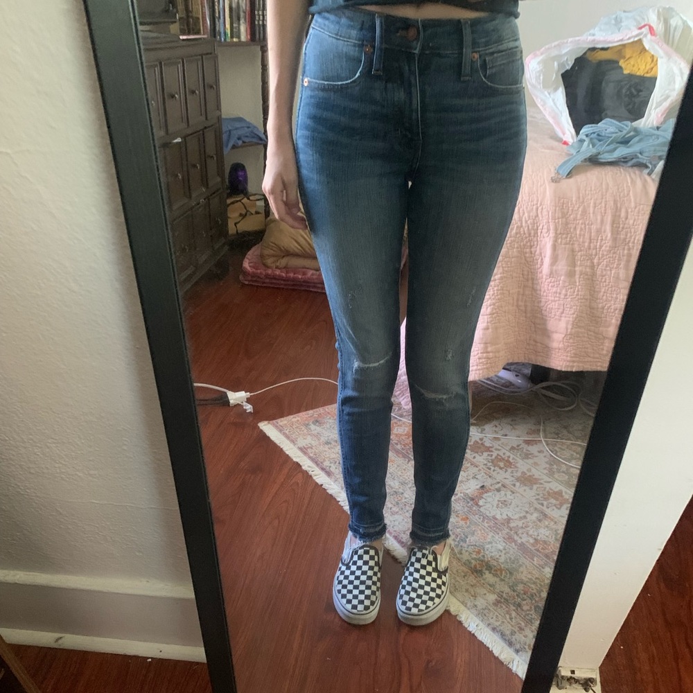 madewell 9" high rise skinny jeans size 24